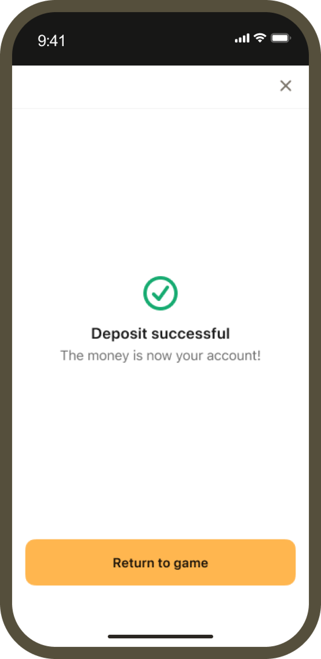 Deposit Success